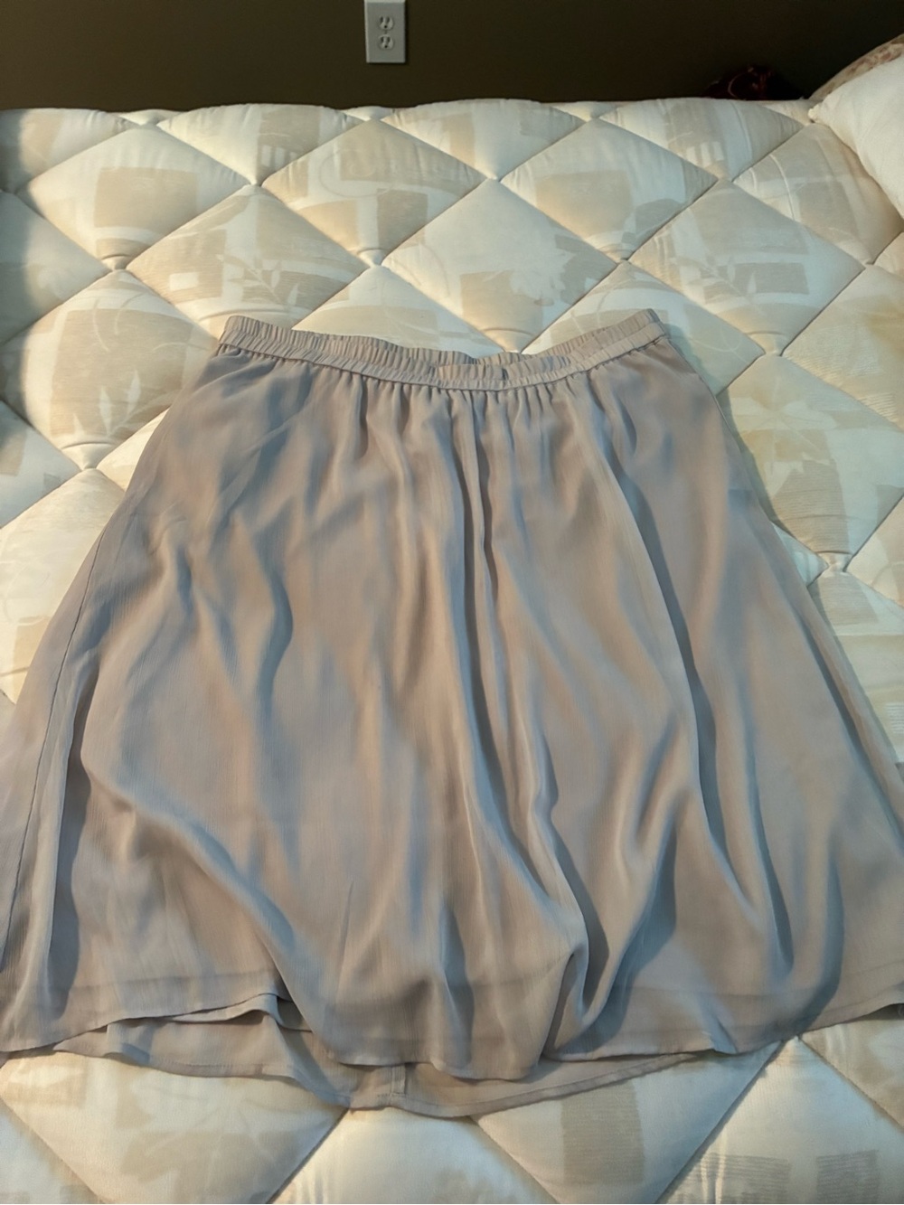 Old Navy Beige Pleated Midi Skirt
